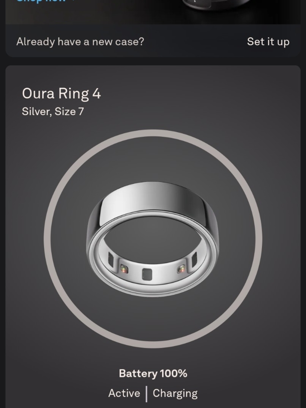 Oura Ring 4 Silver Smart Wellness Ring